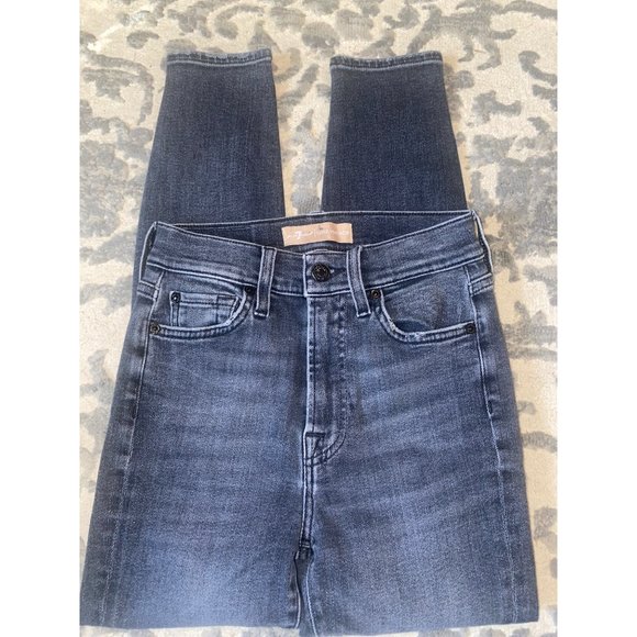 Seven 7 for all mankind black jeans women's 24 - Picture 1 of 8